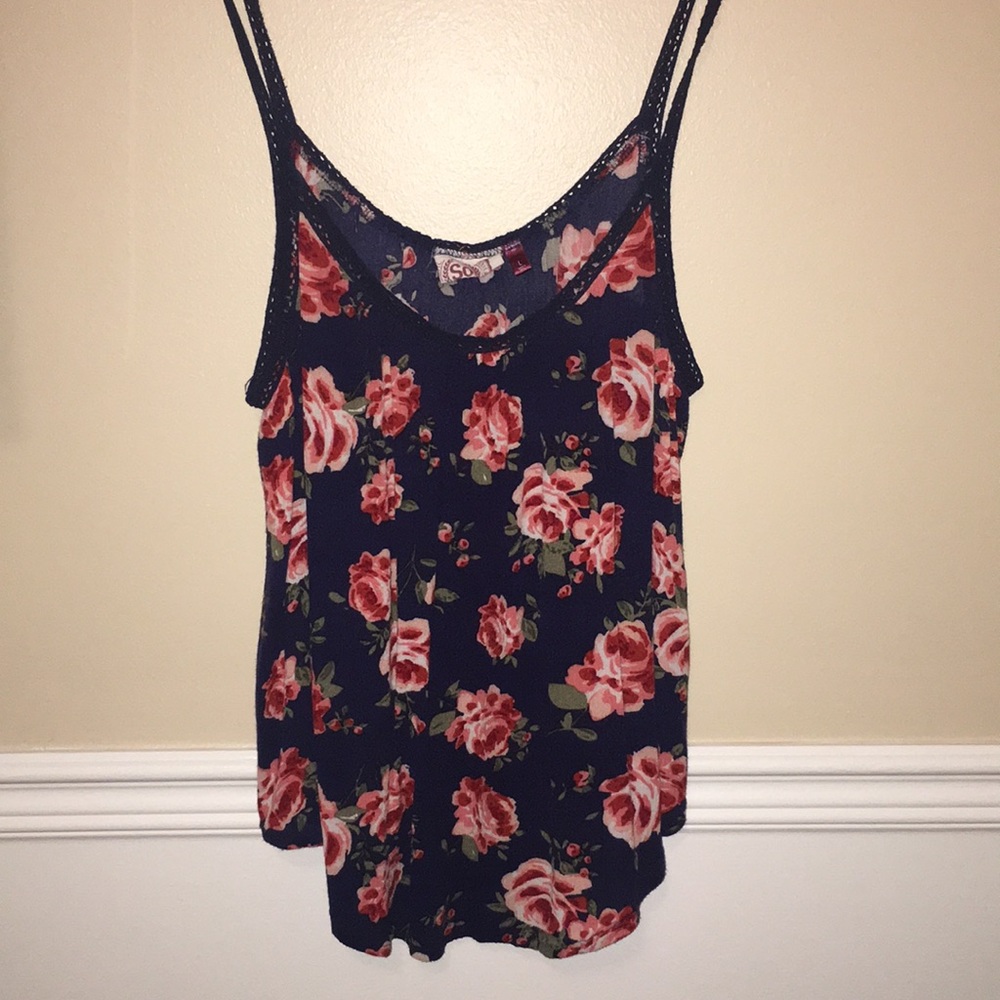 Summer floral flowy tank